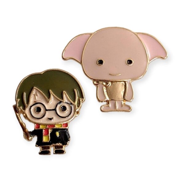 Harry Potter Enamel Pins: Chibi Harry and Dobby